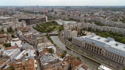 Obraz premium Aerial View of Bucharest downtown