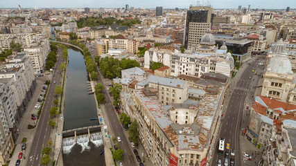 Aerial View of Bucharest downtown