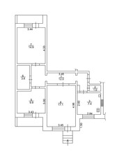 Floor plan 2d. Black&white floor plan. Floorplan. Blueprint.
