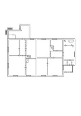 Floor plan 2d. Black&white floor plan. Floorplan. Blueprint.