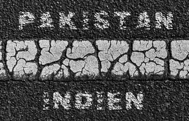 Pakistan und Indien Grenzlinie