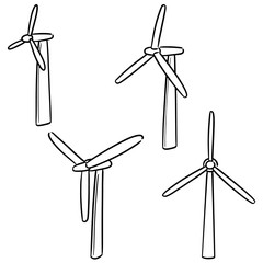 vector set of wind turbine