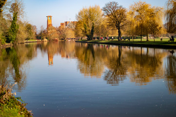 Natural scenes at the river of avon in stratford with water