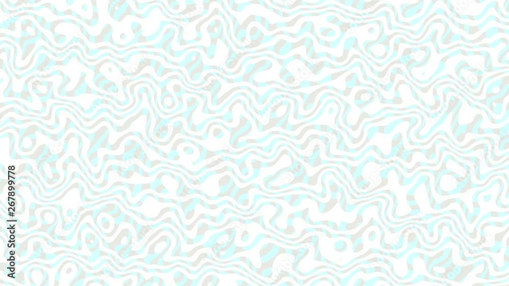Poster Moving random wavy texture. Psychedelic animated background. Looping footage.