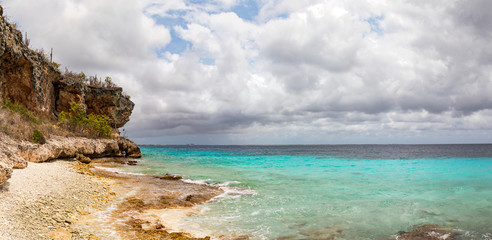 Bonaire, thousand steps beach, Panorama.
