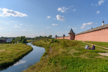 Suzdal monastery beside the River Kamenka, Russia