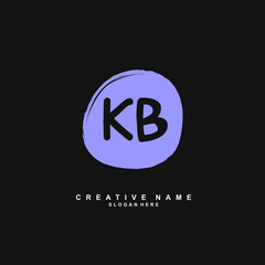 K B KB Initial logo template vector. Letter logo concept