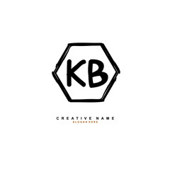 K B KB Initial logo template vector. Letter logo concept