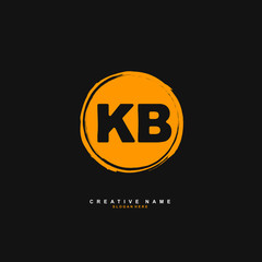 K B KB Initial logo template vector. Letter logo concept