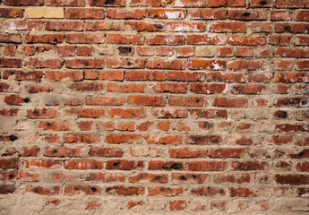 old red brick wall texture background