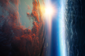 Abstract planets and space background