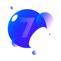 Cosmic font badge art gradient shadow numbers ampersand round design letters bubble reflect