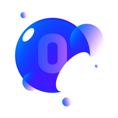 Cosmic font badge art gradient shadow numbers ampersand round design letters bubble reflect