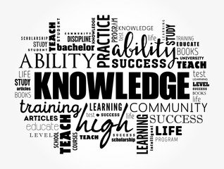 Fototapeta premium KNOWLEDGE word cloud collage, education concept background