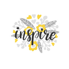 Motivational inscription hand drawn lettering composition - Vector