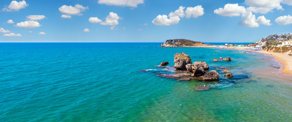 Sea beach near Rocca di San Nicola, Agrigento, Sicily, Italy
