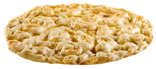 Classic round Roman pizza bianca or white pizza