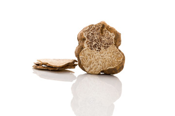 White truffle cross section. - obrazy, fototapety, plakaty