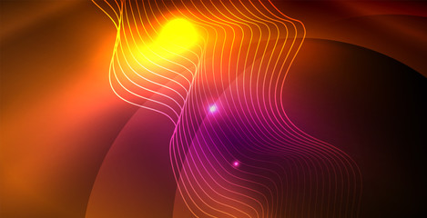 Shiny neon space background