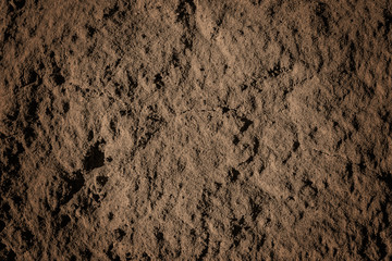 Dark brow nabstract background texture land. Blank for design, free space for text.