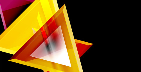 Dynamic triangle composition abstract background