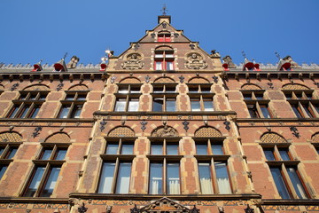 Wide angle on the external facade of the old Ministry of Justice (built between 1876 and 1883),...