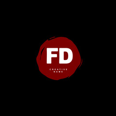 F D FD Initial logo template vector. Letter logo concept