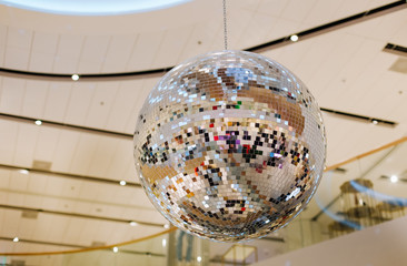 mirror ball decor disco show night club