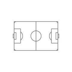 football pitch vector icon concept, isolated on white background