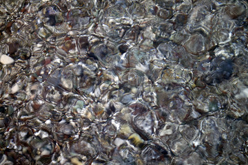 Sea stones under water background