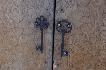 Schlüssel an einer Tür