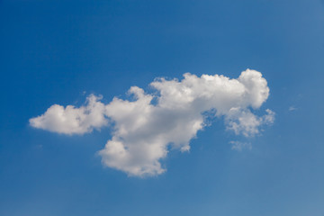 Naklejka na ściany i meble Single cloud on blue sky, Beautiful nature