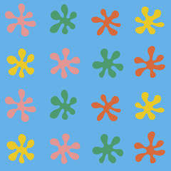 Pattern for seamless background colorful blots illustration green, blue, red, yellow, pink
