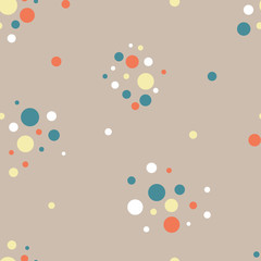 Random Dots Groups Texture Vector Seamless Pattern