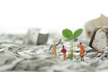 災害から月日が経ち瓦礫の中から緑や花が再生した街と人々