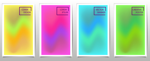 Fototapeta premium Set of covers, brochure, flyer template design with abstract background