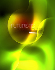 Shiny neon geometric waves template