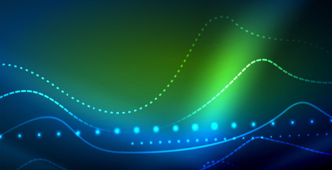 Neon wave background