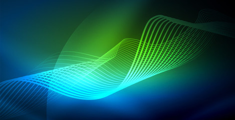 Neon wave background