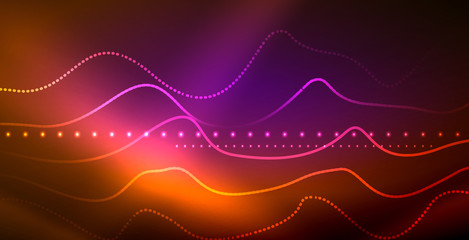 Neon wave background