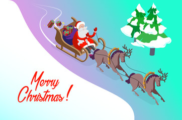 Christmas and New Year seamless Santa character design. For design of cards, gifts, posters in a modern style.