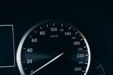 Speedometer of a new modern car