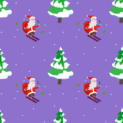 Fototapeta na wymiar Christmas and New Year seamless pattern design. For packaging design, design of cards, gifts, posters in a modern style.