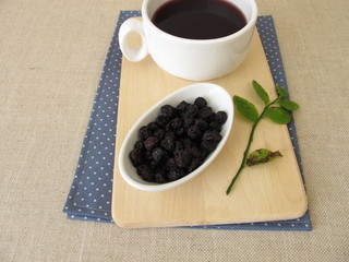 Heidelbeertee, Tee aus getrockneten Heidelbeeren