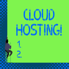 Handwriting text Cloud Hosting. Conceptual photo the alternative to hosting websites on single servers