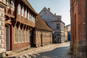 Ribe old village in Denmark.