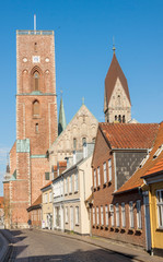 Fototapeta premium Ribe old village in Denmark.