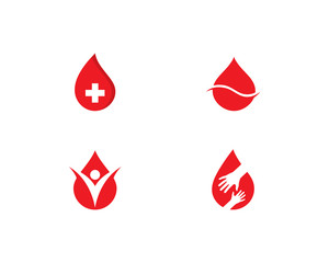 Blood Logo vector icon illustration design 