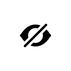 hide, close eye icon vector illustration