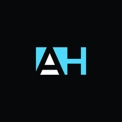 AH initials letter icon vector